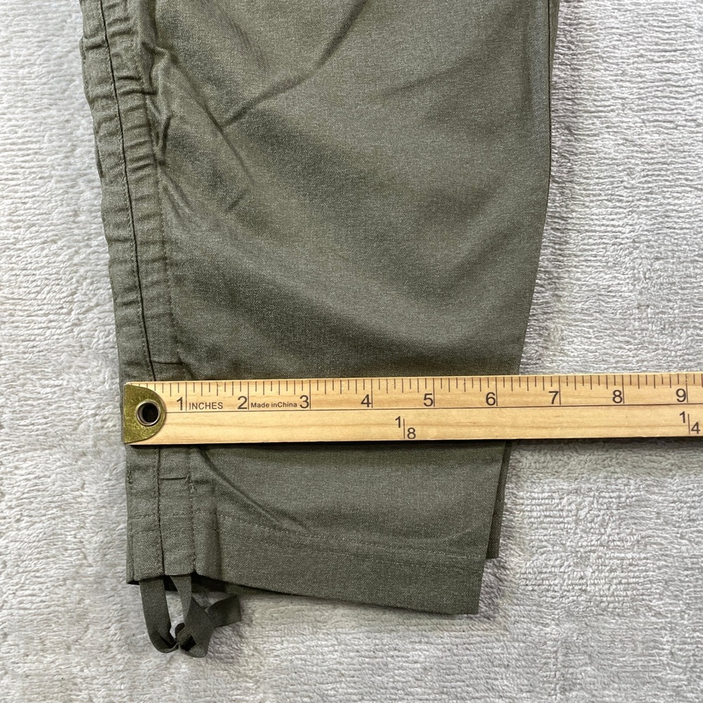 The North Face Aphrodite 2.0 Capri Pants Women Large Green Ruched Hiking Outdoor - Picture 7 of 12